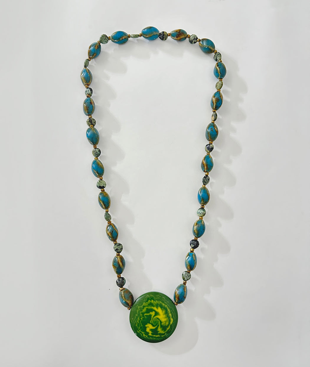 Vintage Art Glass Bead Necklace