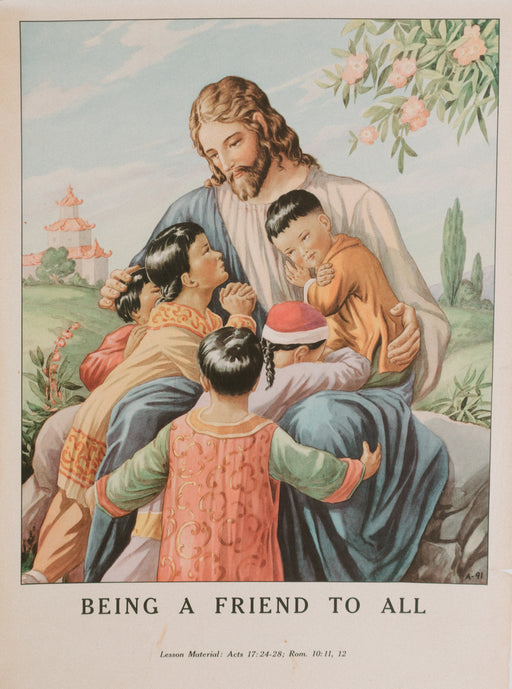 Vintage 1940's Sunday School Poster // Being A Friend To All