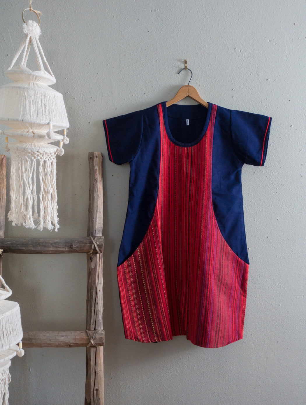 Vintage Thai Fabric Pocket Dress