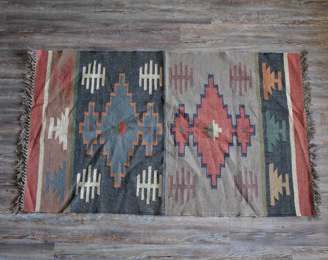 3x5 Vintage Turkish Kilim Rug