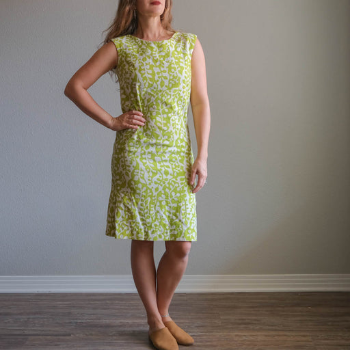 Vintage 60s Lime Green Fitted Dress