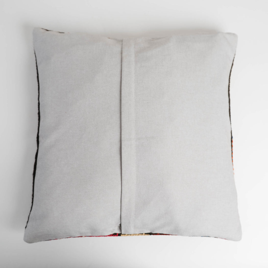Large Vintage Turkish Kilim Pillow | 23" Floor Cushion Pillow Cover