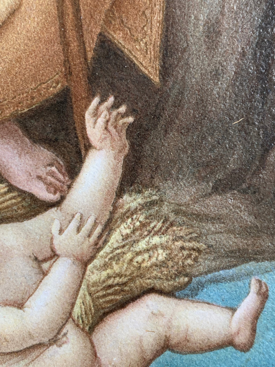 Antique Pinturicchio Adoration of the Christ Child | 1894 Framed Chromolithograph