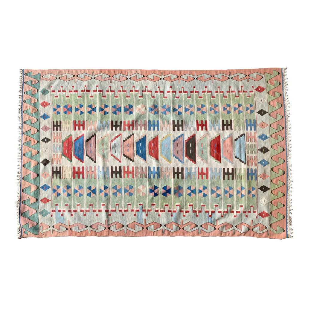 3’ 5.5” x 5’ 4” Vintage Turkish Kilim Rug